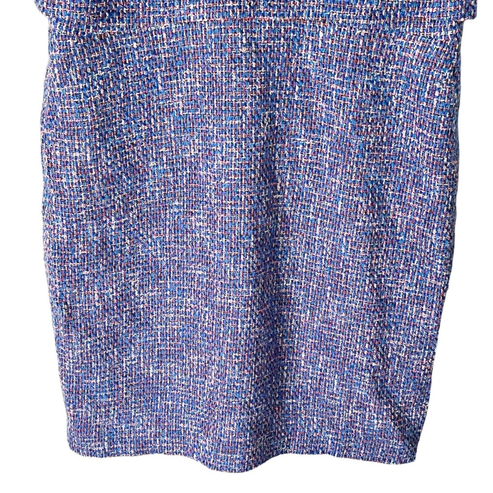 J Crew Tie Neck Tank Dress Blue in Autumn Tweed NWT AR691 Women’s Size 20 - Picture 5 of 13